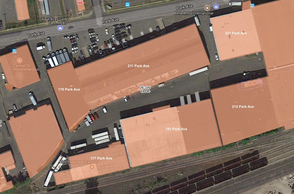 East Harford Industrial Park building layout diagram