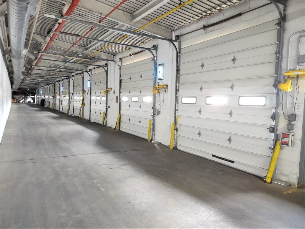 Interior view of overhead doors at 241 Park Ave, East Hartford Industrial Park space for lease by Real Estate Advisory Group