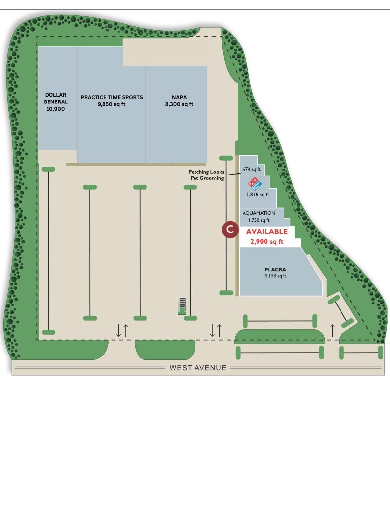 64-80 West End Plaza Canandaigua NY site layout